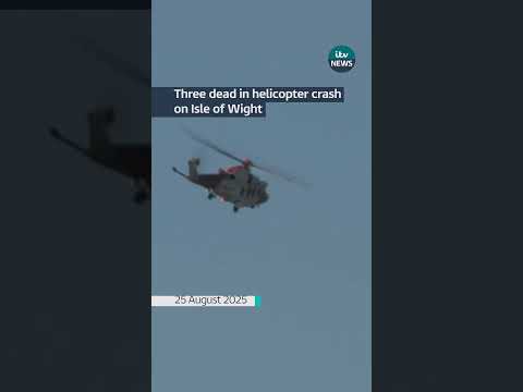Three dead in helicopter crash on Isle of Wight #itvnews #shorts #isleofwight