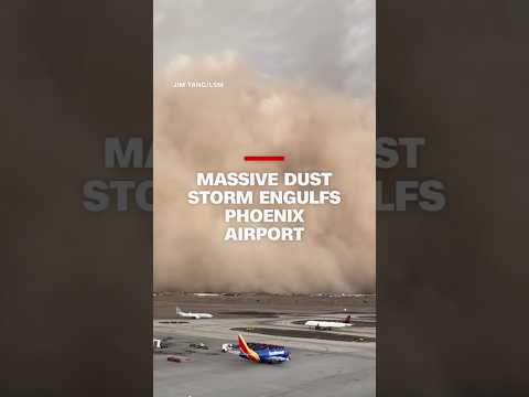 Phoenix airport covered by massive dust storm