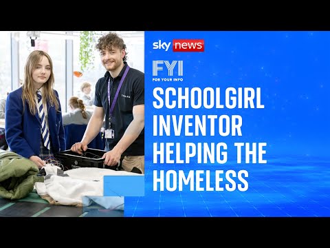 FYI: Schoolgirl invents solar-powered blanket to help the homeless