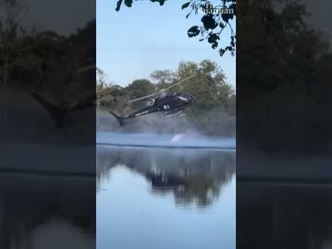 French helicopter crashes into lake