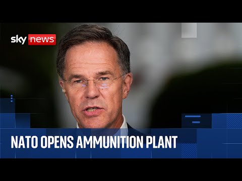 NATO chief joins German Vice Chancellor and defence minister for opening of new ammunition factory