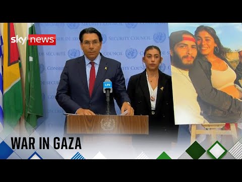 Israeli Ambassador to the UN Danny Danon speaks ahead of security council meeting
