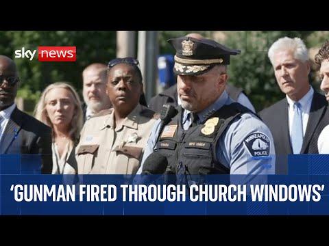 Minneapolis police hold news conference after two killed in primary school shooting