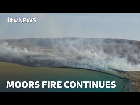 Residents warned to pack ‘grab bags’ as wildfire continues to rage in North York Moors | ITV News