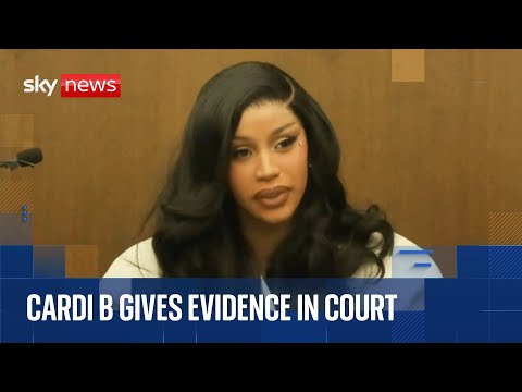 Cardi B gives evidence in civil assault trial – watch inside court