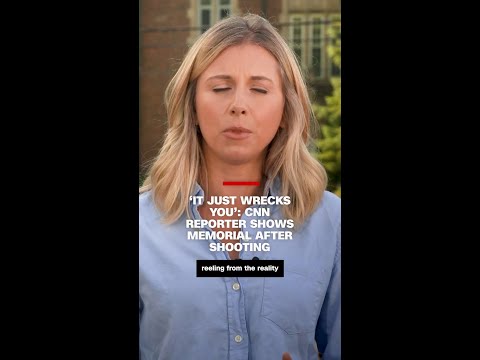 ‘It just wrecks you’: CNN reporter shows memorial after shooting