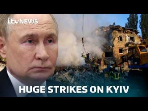 Russia accused of ‘mocking peace efforts’ after at least 21 killed in strikes on Kyiv | ITV News