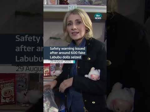 People warned not to buy fake Labubus after around 600 dolls seized #itvnews #labubu