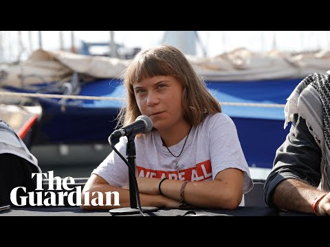 Greta Thunberg: aid flotilla ‘even stronger’ as dozens of boats to head for Gaza