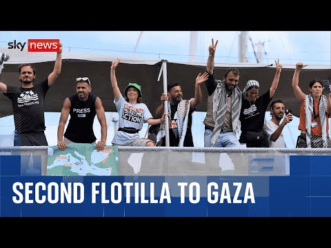 Greta Thunberg and crew set off on second flotilla to Gaza