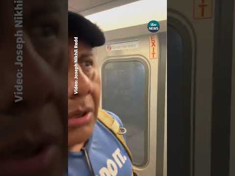 “Open the door”: Passengers flee train engulfed by flames in Jersey City | ITV News