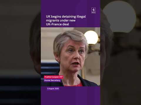 UK begins detaining illegal migrants under new UK-France deal