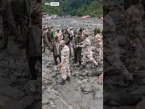 Dramatic rescue after flash flood in India