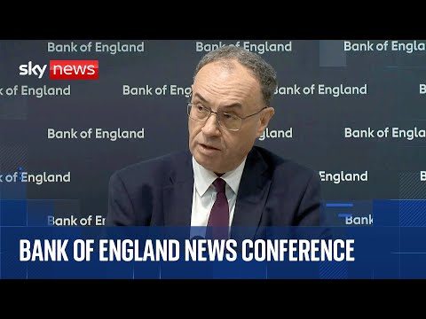 Bank of England governor Andrew Bailey holds news conference after interest rate cut