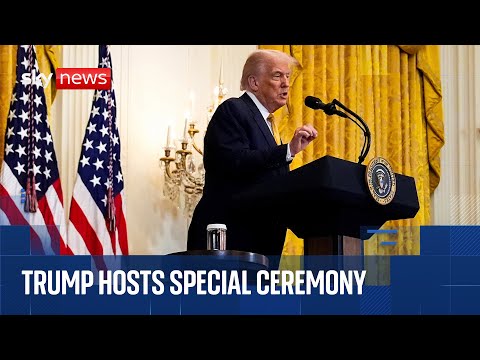 Donald Trump holds White House ceremony