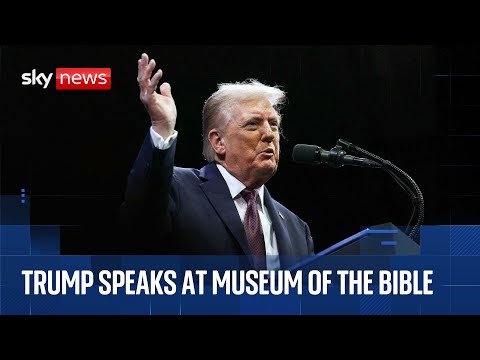 Donald Trump speaks at the Museum of the Bible in Washington