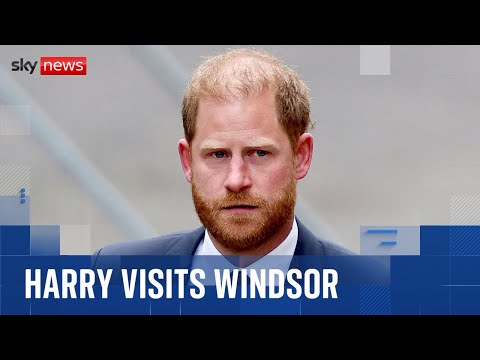 Prince Harry visits Windsor to leave flowers and pay respects to late Queen Elizabeth II