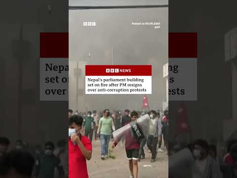 Nepal’s parliament set on fire after PM resigns over anti-corruption protests. #Nepal