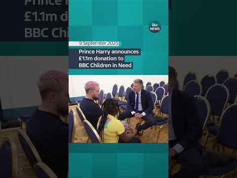 Prince Harry announces £1.1m donation to BBC Children in Need | ITV News