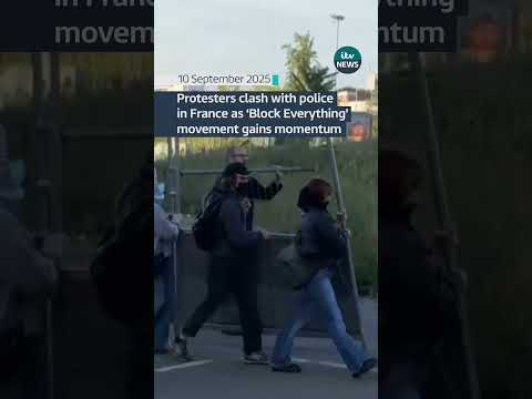 Protesters in Paris and Marseille are taking part in the ‘Bloquons Tout’ movement #itvnews #france
