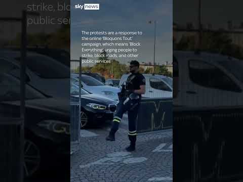 Riot police clash with protesters in France
