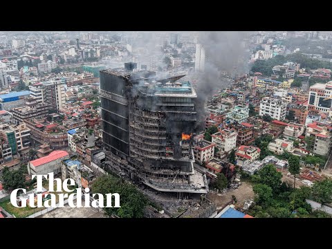 Footage shows damage wreaked by protests in Nepal as residents begin clean-up