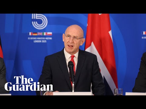 UK defence minister John Healey holds news conference – watch live