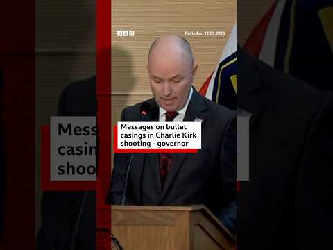 Utah’s governor said messages were found on bullet casings. #CharlieKirk #BBCNews