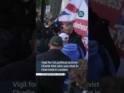 Vigil for US political activist Charlie Kirk who was shot in Utah held in London | ITV News
