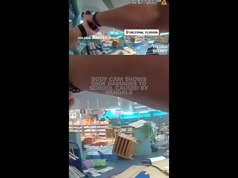 Body cam shows $50k damages to school caused by vandals