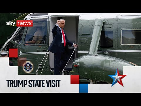 Trump travels from London to Windsor on Marine One