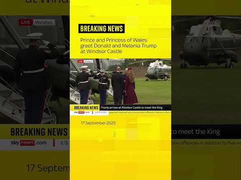 Royals greet Trump as the President lands in Windsor