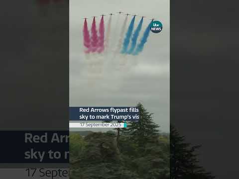 Red Arrows flypast fills the sky to mark Trump’s visit | ITV News