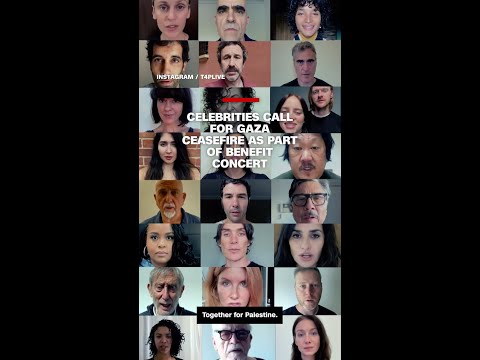 Celebrities call for Gaza ceasefire as part of benefit concert