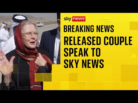Freed British couple speak to Sky’s Cordelia Lynch