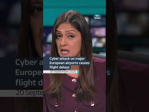 Heathrow, Brussels, and Berlin airports have been impacted by the suspected cyber attack #itvnews
