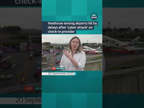 Flights have been delayed and cancelled at airports including Heathrow #itvnews #airport