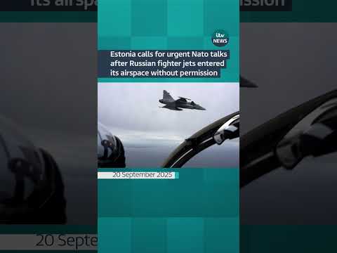 Three Russian fighter aircraft entered Estonia’s airspace for 12 minutes without permission #itvnews
