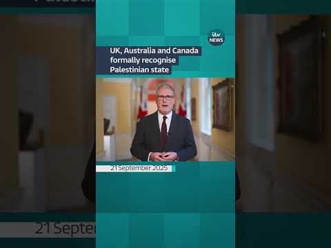 The UK, Australia and Canada have formally recognised a Palestinian state #itvnews #palestine