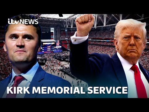 Conservative activist Charlie Kirk’s memorial service draws huge crowds in Arizona | ITV News