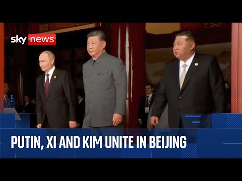 Xi, Putin and Kim unite at China’s biggest ever military parade | Sky News coverage