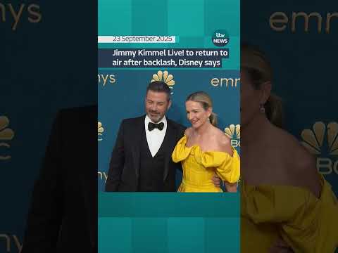 Jimmy Kimmel Live! to return to air after backlash, Disney says | ITV News
