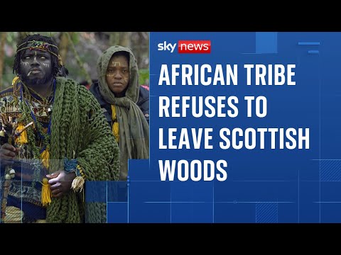 ‘African tribe’ camping in Scottish woods stays put despite council’s eviction deadline