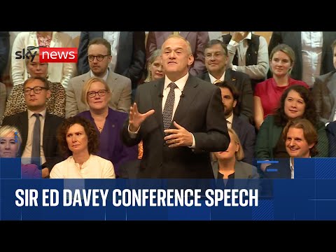 Sir Ed Davey gives speech at Liberal Democrat conference