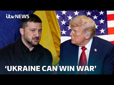 Trump says Ukraine can win back all of its territory after meeting Zelenskyy | ITV News