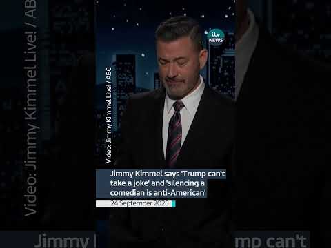 Jimmy Kimmel says ‘Trump can’t take a joke’ and ‘silencing a comedian is anti-American’ | ITV News