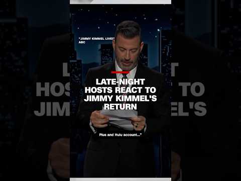 Late-night hosts react to Jimmy Kimmel’s return