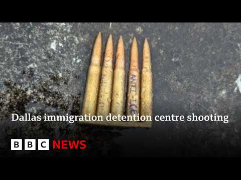 ‘Anti-ICE’ messaging found at scene of deadly Dallas immigration centre shooting | BBC News