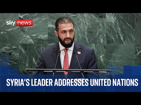 Syrian President Ahmad Al Sharaa delivers historic address to UN General Assembly 2025