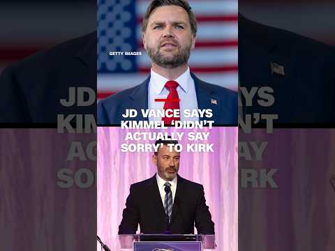 JD Vance says Kimmel ‘didn’t actually say sorry’ to Kirk